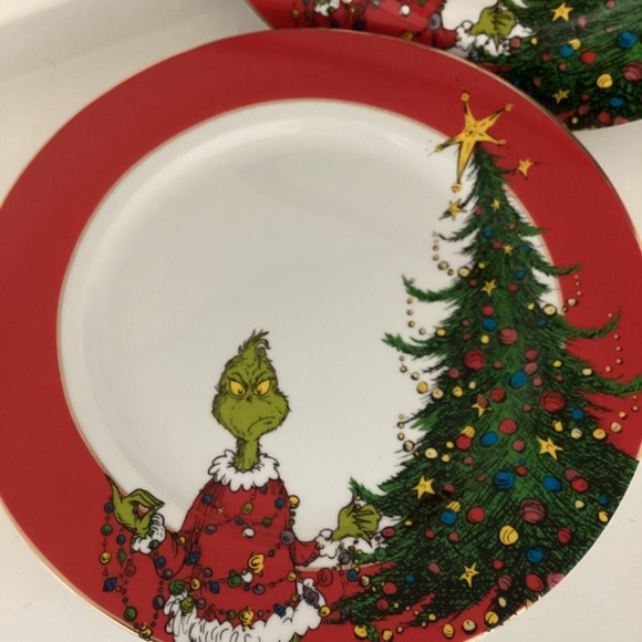 NEW How Grinch Stole Christmas dinner plates pack of 4 - Picture 5 of 9